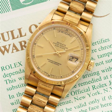 rolex day date bark finish 18078|rolex 18078 day date.